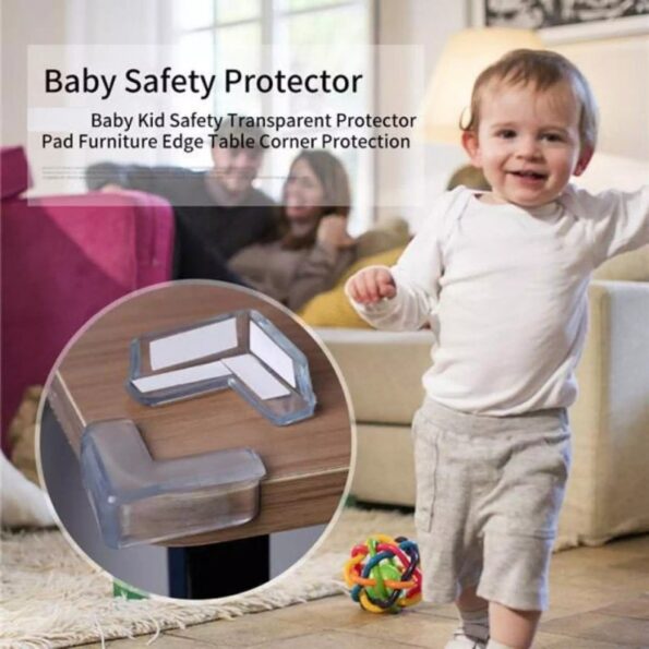4 Pcs Silicone Table Corner Edge Protector Covers for Baby Proofing
