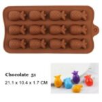 Silicone Chocolate Mold Non-Stick Candy and Jelly Mould Cake Cookie Mold for Chocolate Baking DIY