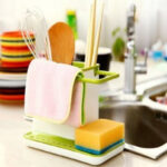 3 in 1 Kitchen Sink Soap & Sponge Organizer