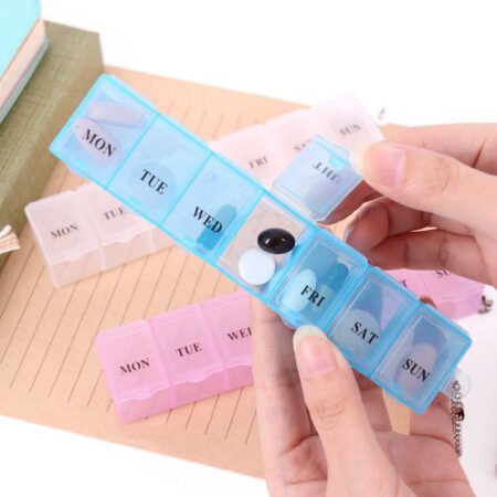 Weekly Pill Organizer Durable Multi Compartment Storage Box