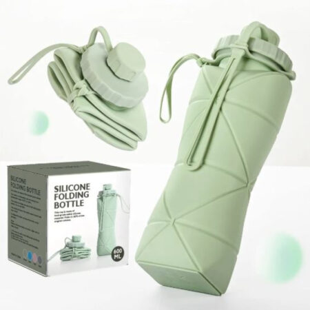 Eco-Friendly 600ml Collapsible Silicone Water Bottle