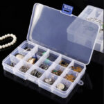Adjustable Plastic 15 Compartment Storage Box Jewellery Bead Craft Organizer