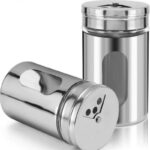 2 Pcs - Stainless Steel Spice bottles with Rotating Cover
