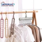 9-Hole Space Saving Magic Clothes Hanger with 360° Rotating Hook