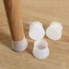 4 Pcs transparent silicone chair leg covers with felt pads floor protectors