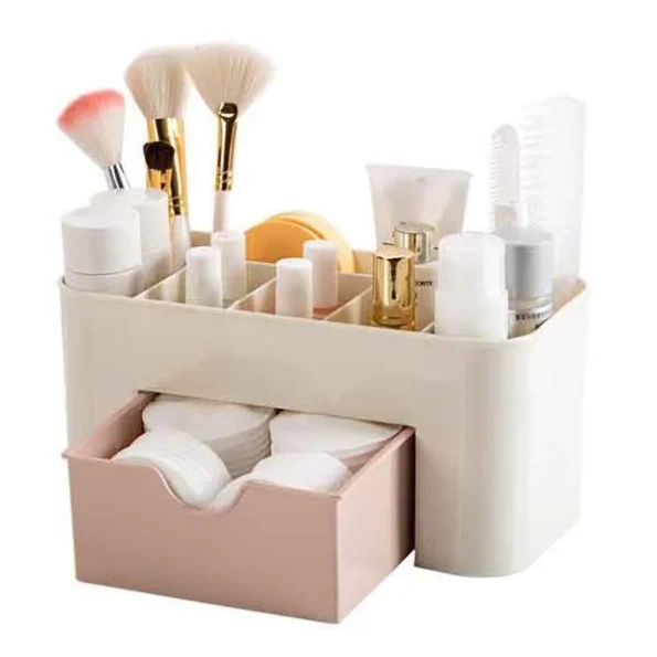 Mini Cosmetic Organizer with Drawer Desktop Makeup Storage Box