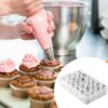 24 Pieces Stainless Steel Decorative Pastry Nozzles Set in Storage Box