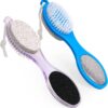 4 in 1 pedicure tool callus remover paddle with pumice stone, brush, file, and emery board