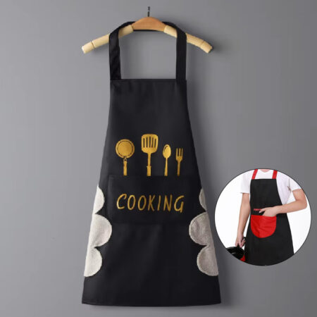 Waterproof Kitchen Chef Apron with Pockets for Baking, BBQ & Cooking
