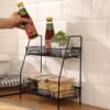 2 Tier Multi Purpose Kitchen Spice Rack and Storage Countertop Stand