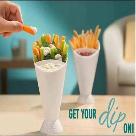 French Fries Dip Cone Cup With Sauce Holder