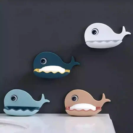 Little Whale Shapes Soap Dish Wall Mounted