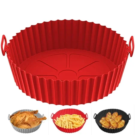 Reusable Heat-Resistant Silicone Air Fryer Liner Bowl