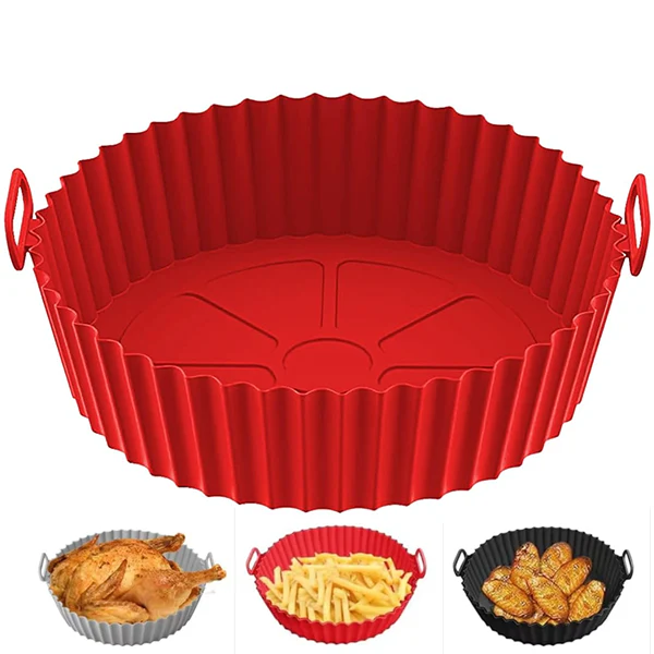 BW25024_1000x Reusable Heat-Resistant Silicone Air Fryer Liner Bowl