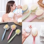 Long handle bath brush body scrubber for back exfoliating in shower