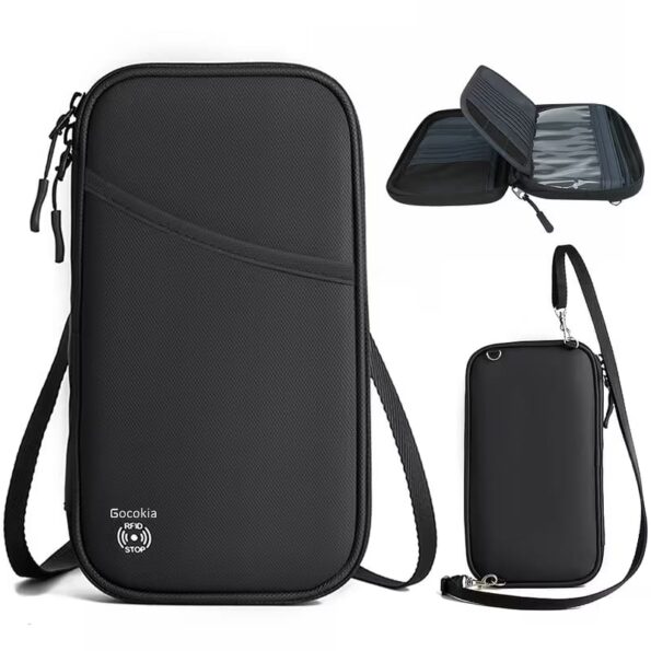 Multi-Function Passport Travel Wallet & Clutch for Travel Documents