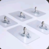Stainless steel and PVC clear adhesive nail hook dimensions