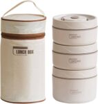 Stackable Insulated Lunch Box Set, 3 Compartment Portable Thermal Food Container for Adults and Kids