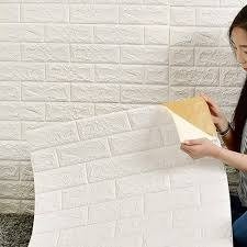 3D Self Adhesive Brick Wall Sticker Sheet Peel and Stick Wallpaper
