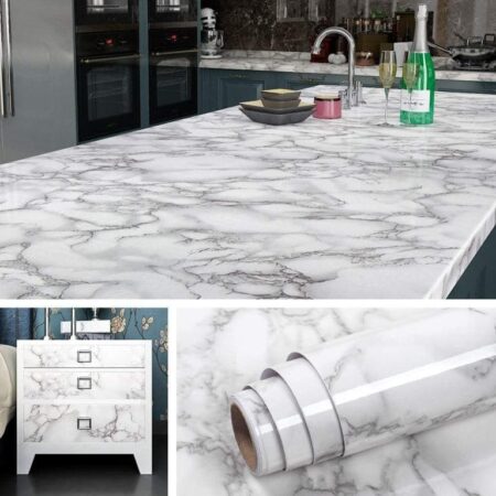 Self Adhesive Marble Vinyl Sheet Waterproof Peel and Stick Wallpaper