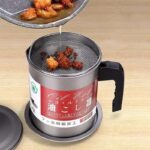 1.4L stainless steel oil filter pot and strainer grease container
