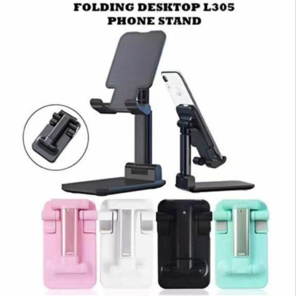 Portable Adjustable Mobile Holder Stand holding smartphone and tablet in hands-free mode