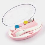 6-in-1 Electric Baby Nail Trimmer Kit in Pink Travel Case