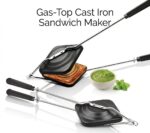 Manual Gas Sandwich Toaster Non Stick Stovetop Maker
