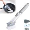 Large Liquid Dispensing Soap Handle Dish Washing Brush
