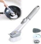 Large Liquid Dispensing Soap Handle Dish Washing Brush