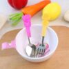 Kids Self Feeding Silicone and Stainless Steel Training Spoon