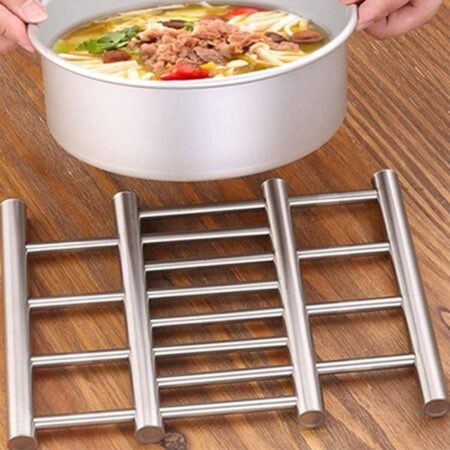 Stainless Steel Foldable Steam Rack Heat Resistant Pot Stand Trivet