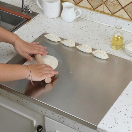 Antibacterial Stainless Steel Cutting Board with Handle