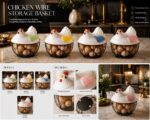 Hen Wire Egg Storage Basket Kitchen Organizer