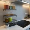 3 Tier Kitchen Countertop Spice Rack Stackable Jar Shelf