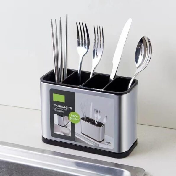 Stainless Steel Cutlery Stand Utensil and Spoon Holder