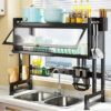 Over the Sink Stainless Steel Dish Drying Rack Organizer
