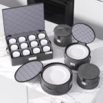 5 Piece Dinnerware Fabric Storage Bag Set for Plates and China