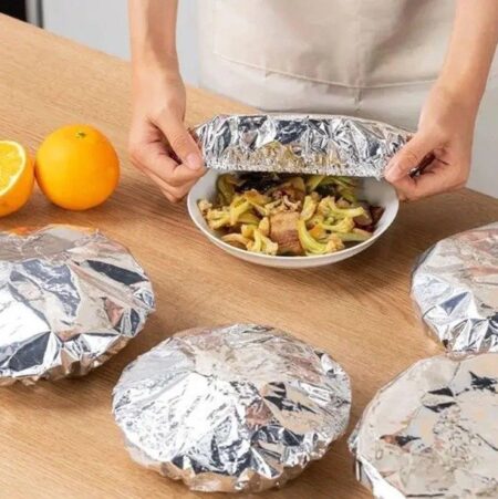 10 Piece Reusable Aluminum Foil Thermal Food Covers Set