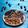 Multi Compartment Dry Fruit and Snack Serving Tray Clear Platter