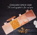 4 Section Clear Spice Case Seasoning Organizer with Spoons